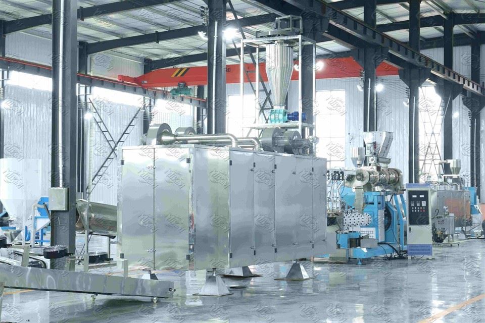 1-2 T/H Pet Food Fish Feed Production Line With Automatic Weighing And Dividing System factory